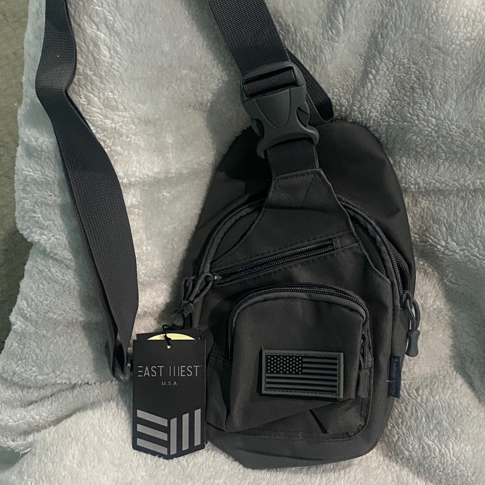 East West Gray Tactical Sling Bag for Men